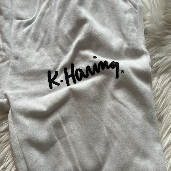 Keith Haring White Designed Sweatpants - Picture 2 of 4